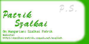 patrik szalkai business card